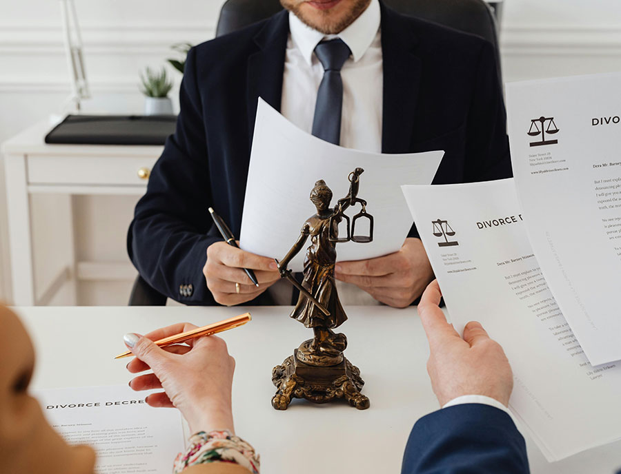 Clients with divorce papers Clients with divorce papers
